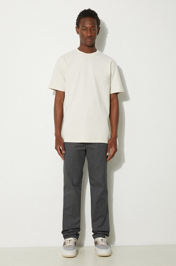 Puma t-shirt bawełniany MMQ 624009 beżowy SS25