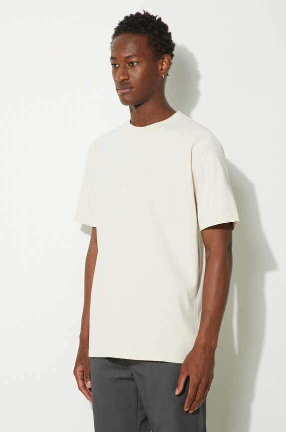 Puma t-shirt bawełniany MMQ beżowy 624009