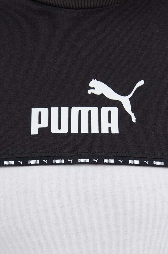 Βαμβακερό μπλουζάκι Puma 673341 λευκό