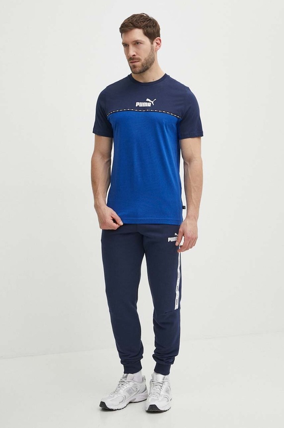 Puma pamut póló 673341 kék SS24