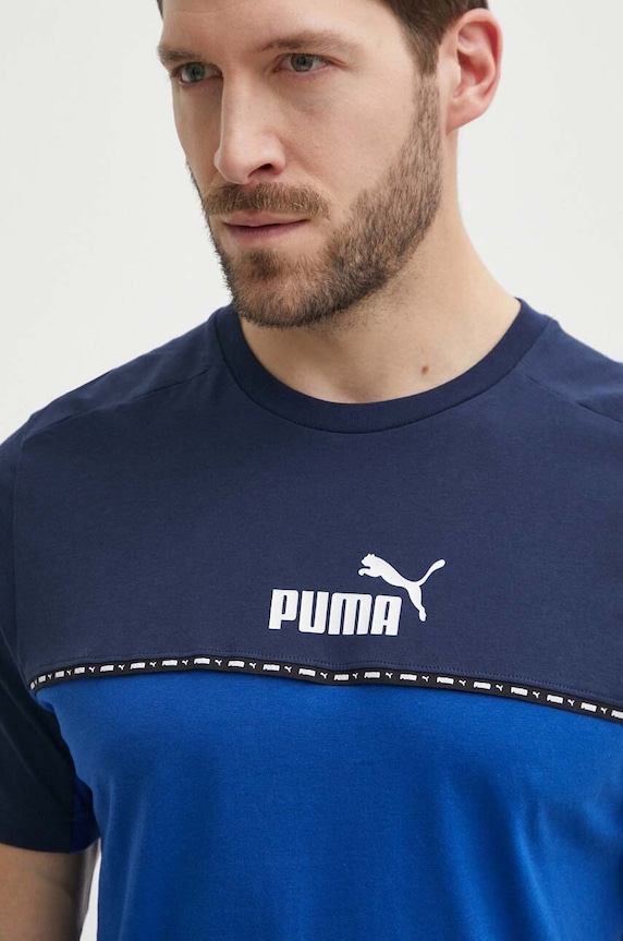 Puma pamut póló kék 673341