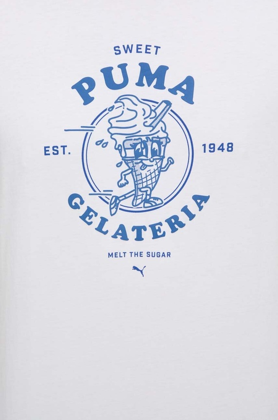 Puma tricou din bumbac 625416 alb
