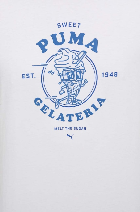 Puma tricou din bumbac 625416 alb