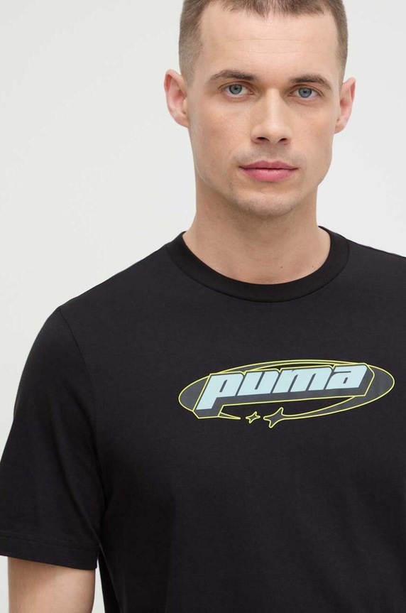 Puma pamut póló fekete 625424