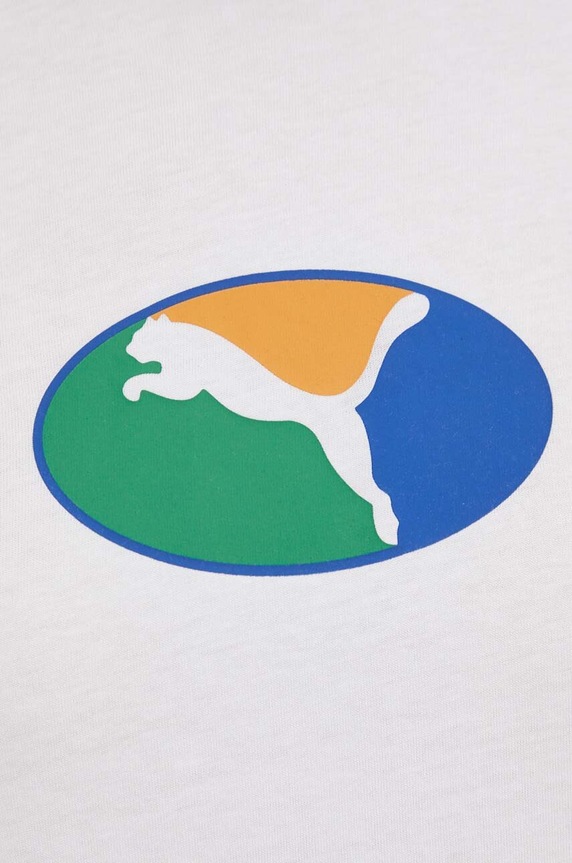 Puma t-shirt bawełniany 680183 biały