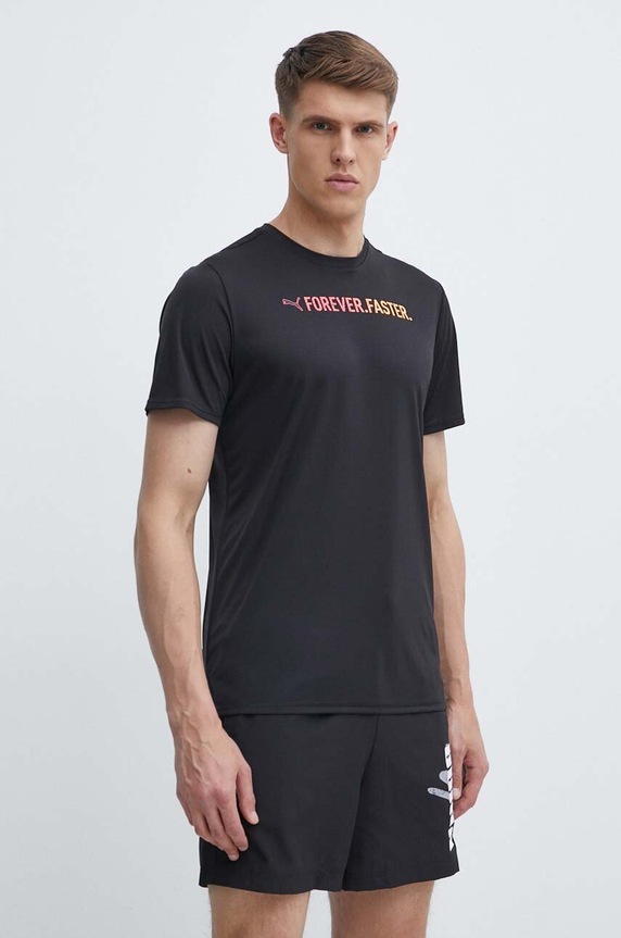 Μπλουζάκι για τρέξιμο Puma Run Favourite μαύρο 525003