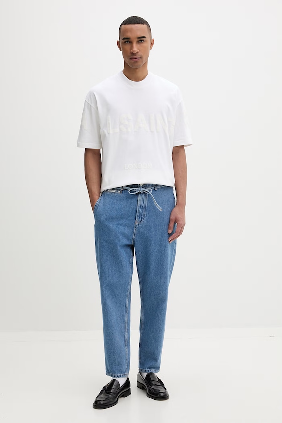 AllSaints T-shirt męski bawełniany BIGGY SS CREW MG512Z beżowy SS24