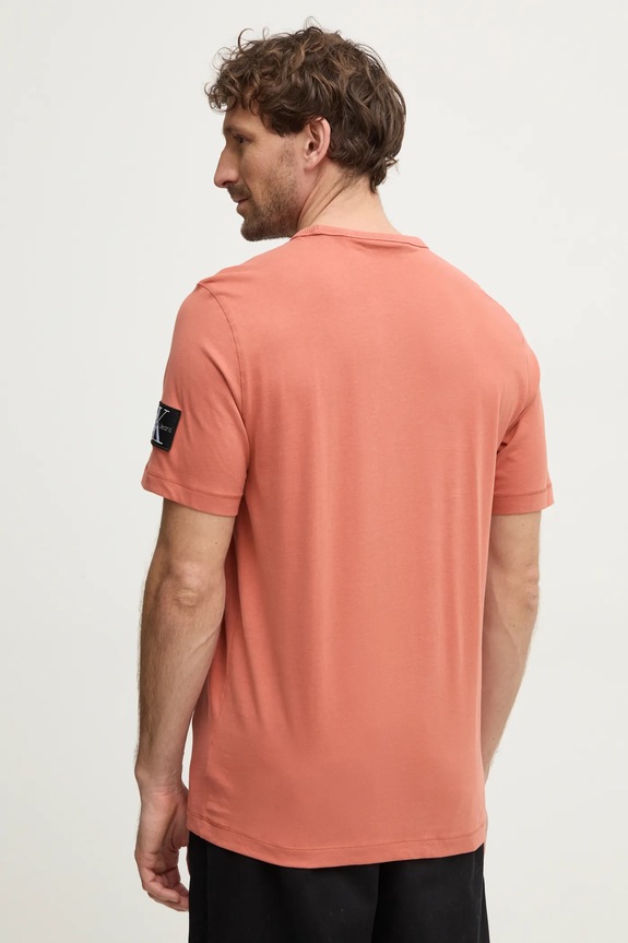 Odzież Calvin Klein Jeans t-shirt bawełniany J30J323484 pomarańczowy