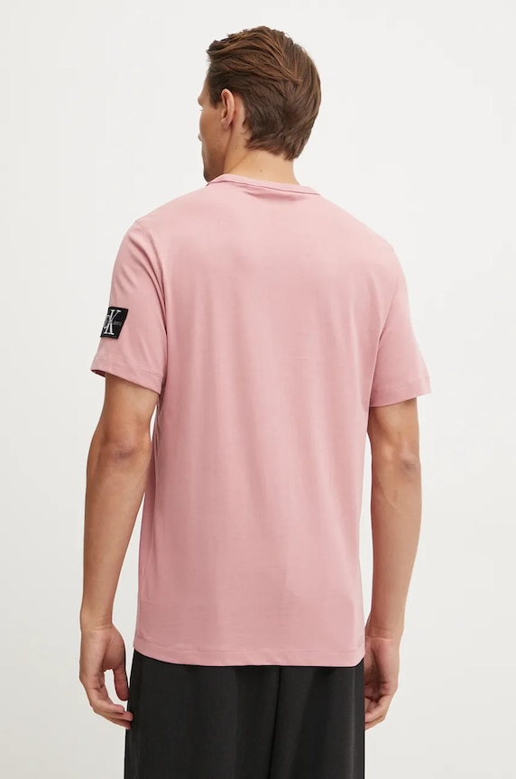 Oblečenie Bavlnené tričko Calvin Klein Jeans J30J323484 ružová