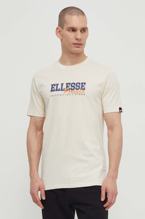 Ellesse t-shirt bawełniany Zagda T-Shirt beżowy SHV20122