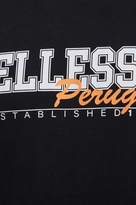 Βαμβακερό μπλουζάκι Ellesse Zagda T-Shirt SHV20122 μαύρο