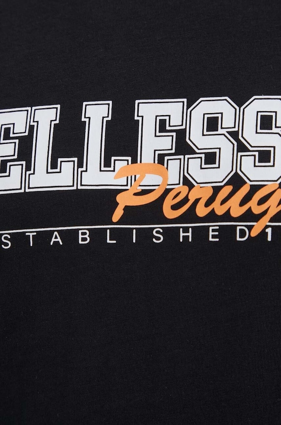 Βαμβακερό μπλουζάκι Ellesse Zagda T-Shirt SHV20122 μαύρο