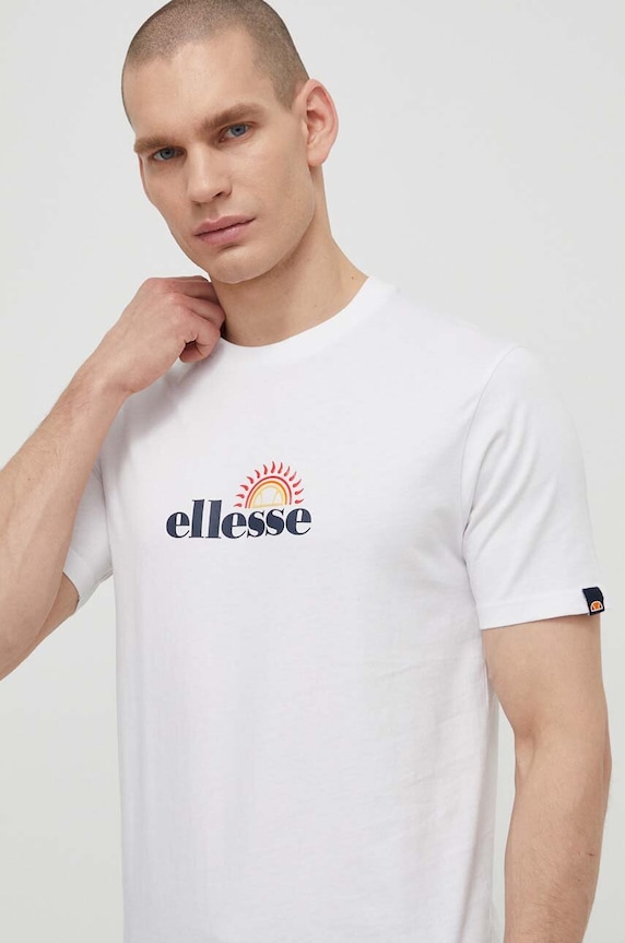 Bavlněné tričko Ellesse Trea T-Shirt bílá SHV20126