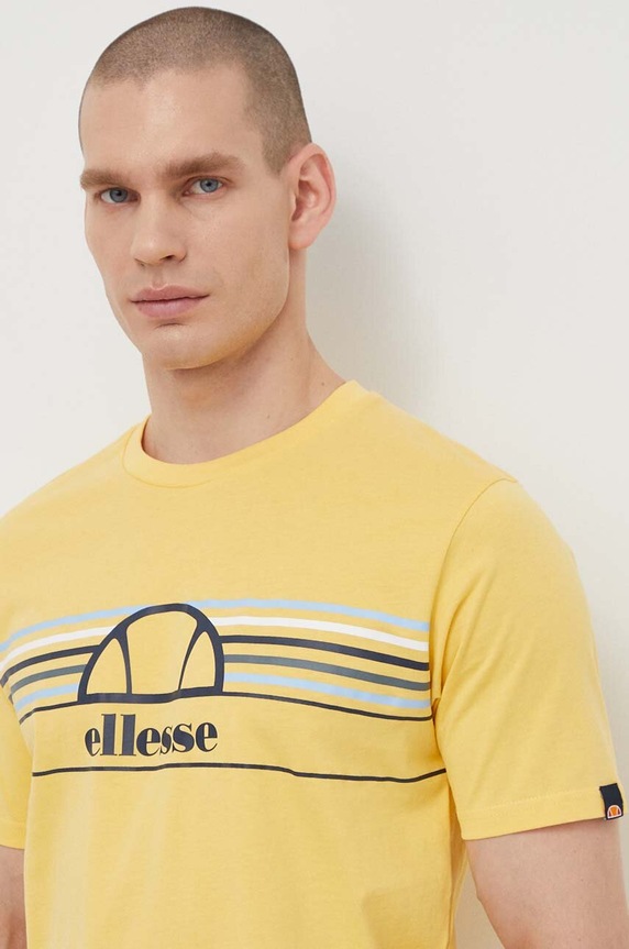 Ellesse tricou din bumbac Lentamente T-Shirt galben SHV11918