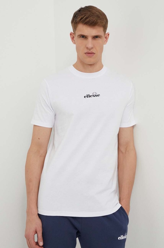 Ellesse t-shirt bawełniany Ollio Tee biały SHP16463