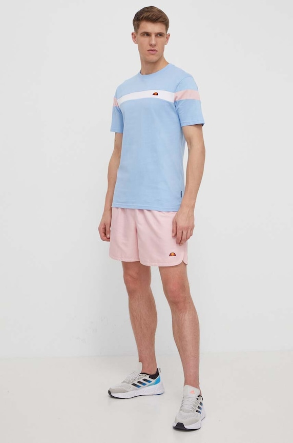 Ellesse t-shirt bawełniany Caserio T-Shirt SHR17433 niebieski SS24