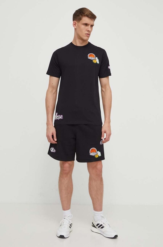 Ellesse pamut póló Boretto T-Shirt pamut fekete SHV20120