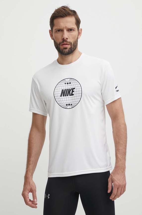 Tréningové tričko Nike Lead Line biela NESSE476