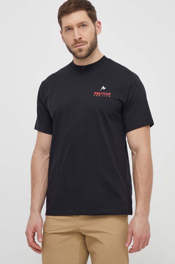 Ruházat Marmot sportos póló Marmot For Life M15345 fekete