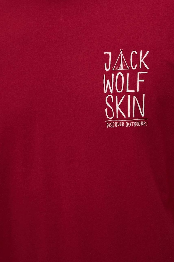 Jack Wolfskin tricou Jack Tent 1809791 burgundia