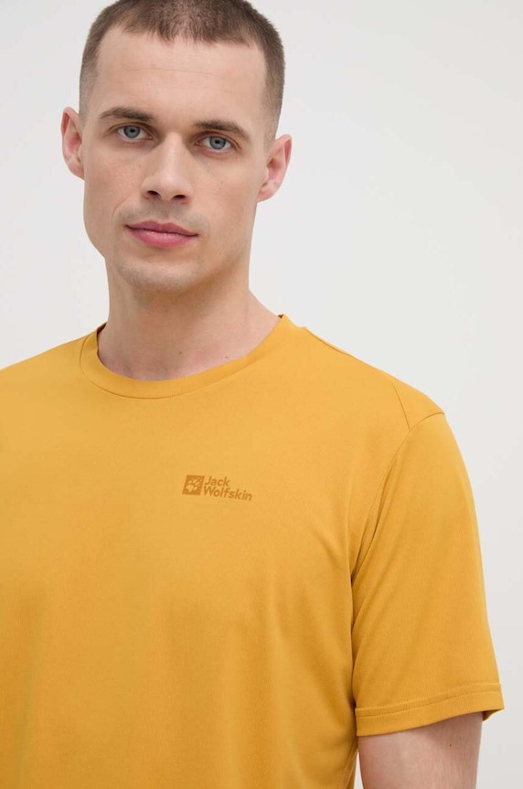 Jack Wolfskin Τ-shirt πεζοπορίας Ανδρικό Delgami κίτρινο 1809811