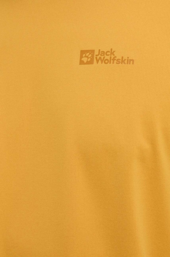 Jack Wolfskin Τ-shirt πεζοπορίας Ανδρικό Delgami 1809811 κίτρινο