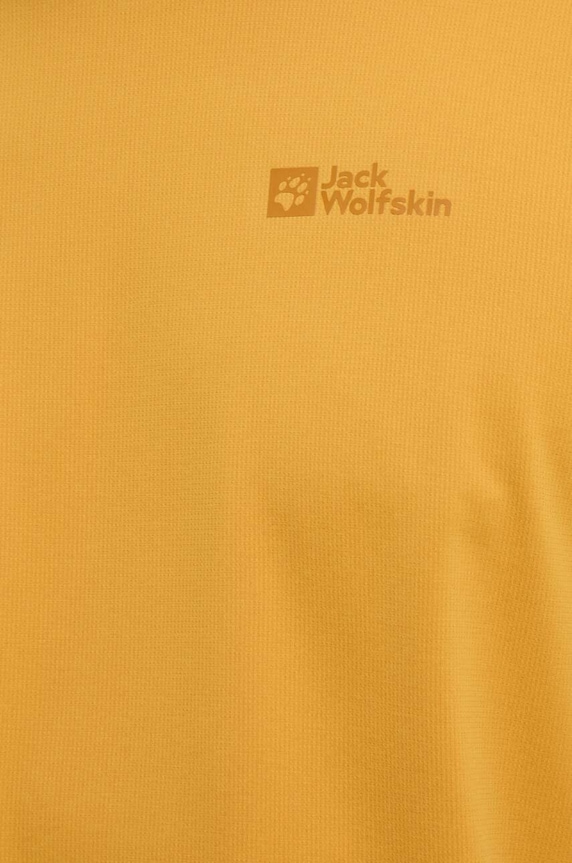 Jack Wolfskin Τ-shirt πεζοπορίας Ανδρικό Delgami 1809811 κίτρινο