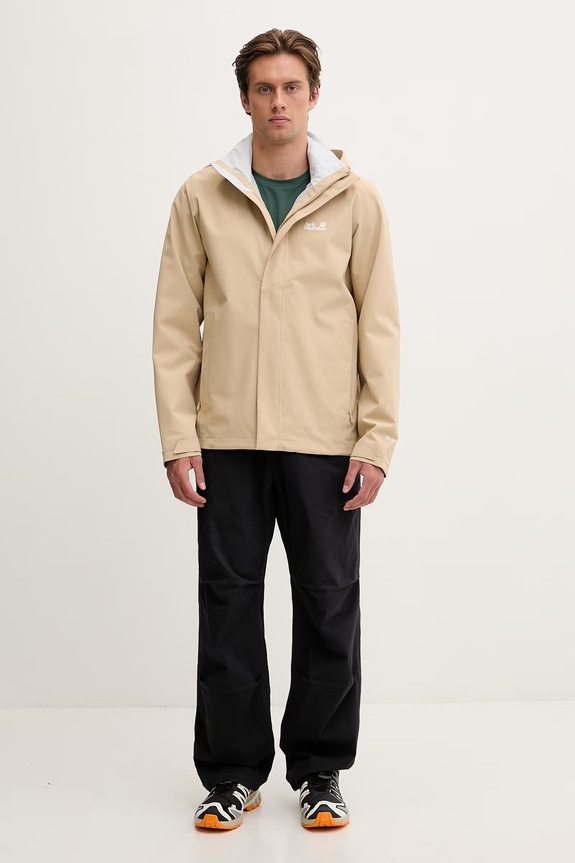 Jack Wolfskin T-shirt trekkingowy męski Delgami 1809811 zielony SS26