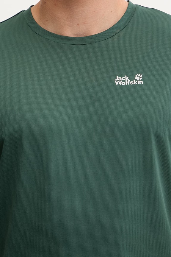 Jack Wolfskin T-shirt trekkingowy męski Delgami zielony 1809811