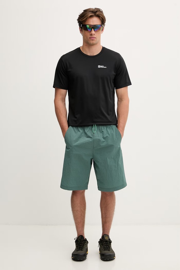 Jack Wolfskin T-shirt trekkingowy męski Delgami 1809811 czarny SS26