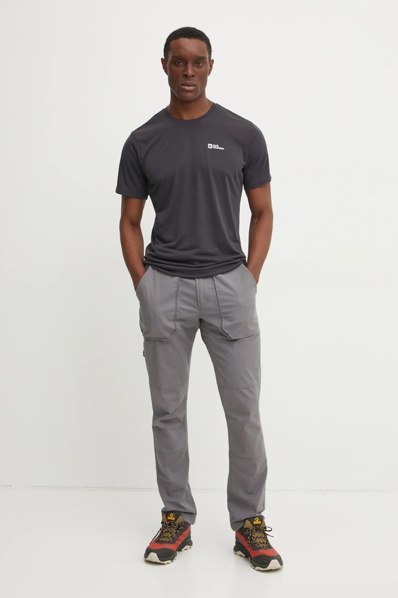 Jack Wolfskin tricou sport Vonnan 1809951 gri SS26