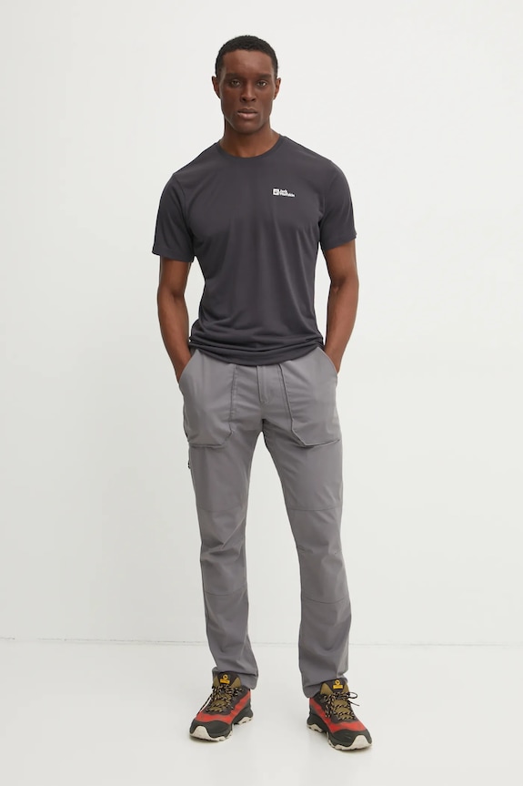 Jack Wolfskin tricou sport Vonnan 1809951 gri SS26