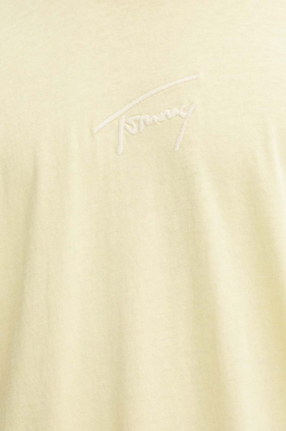 Bavlněné tričko Tommy Jeans DM0DM18663 žlutá