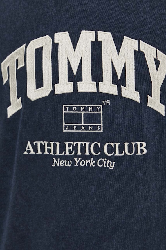 Tommy Jeans tricou din bumbac DM0DM18557 bleumarin