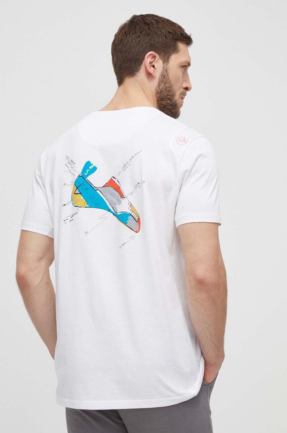 LA Sportiva t-shirt Mantra nadruk biały F31000000