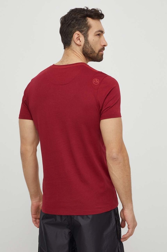 Oblečenie Tričko LA Sportiva Stripe Cube N98320320 burgundské