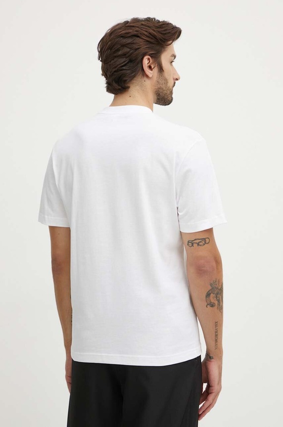 Odzież Lacoste T-shirt basic męski bawełniany TH7318 biały