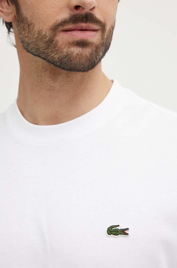 Lacoste T-shirt basic męski bawełniany TH7318 biały