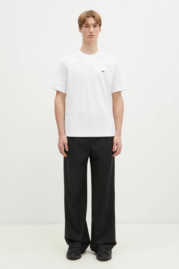 Lacoste T-shirt basic bawełniany męski TH7318 biały
