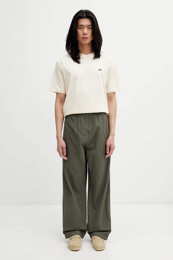 Lacoste T-shirt basic męski bawełniany TH7318 beżowy