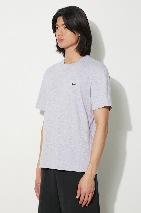 Lacoste tricou basic bărbătesc din bumbac gri TH7318