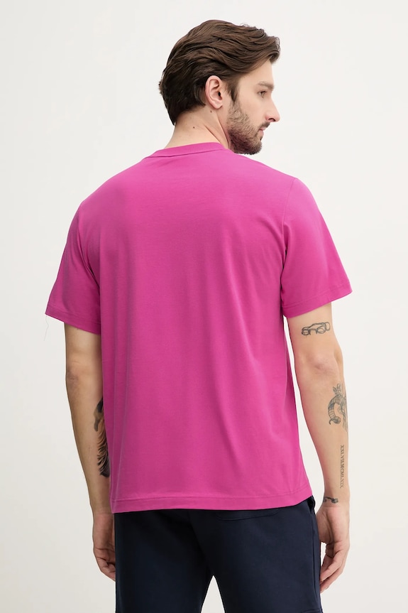 Odzież Lacoste T-shirt basic męski bawełniany TH7318 różowy