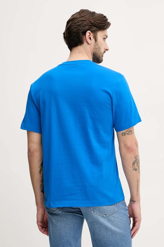 Oblečenie Lacoste basic tričko pánske bavlnené TH7318 modrá
