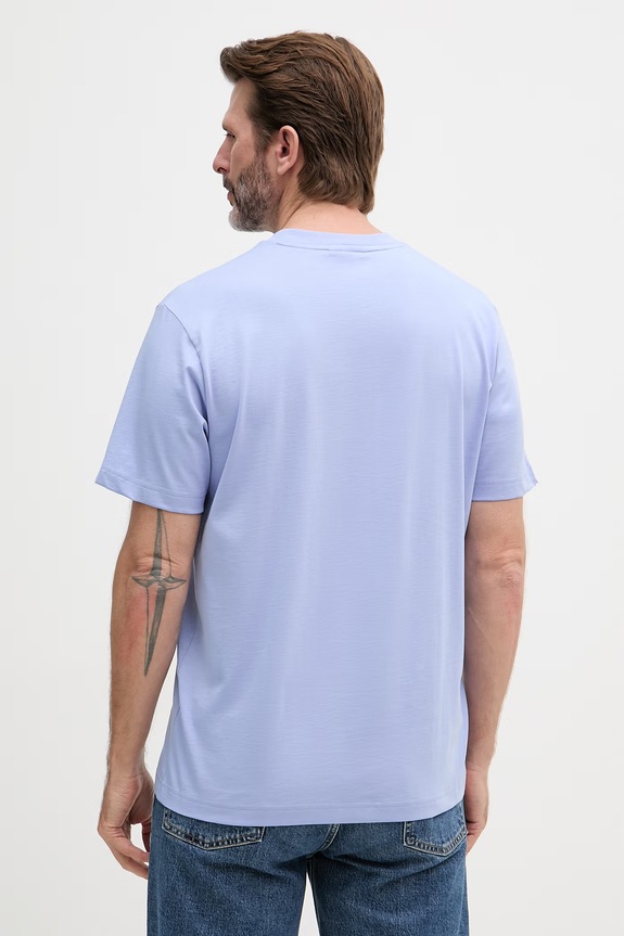 Odzież Lacoste T-shirt basic bawełniany męski TH7318 niebieski