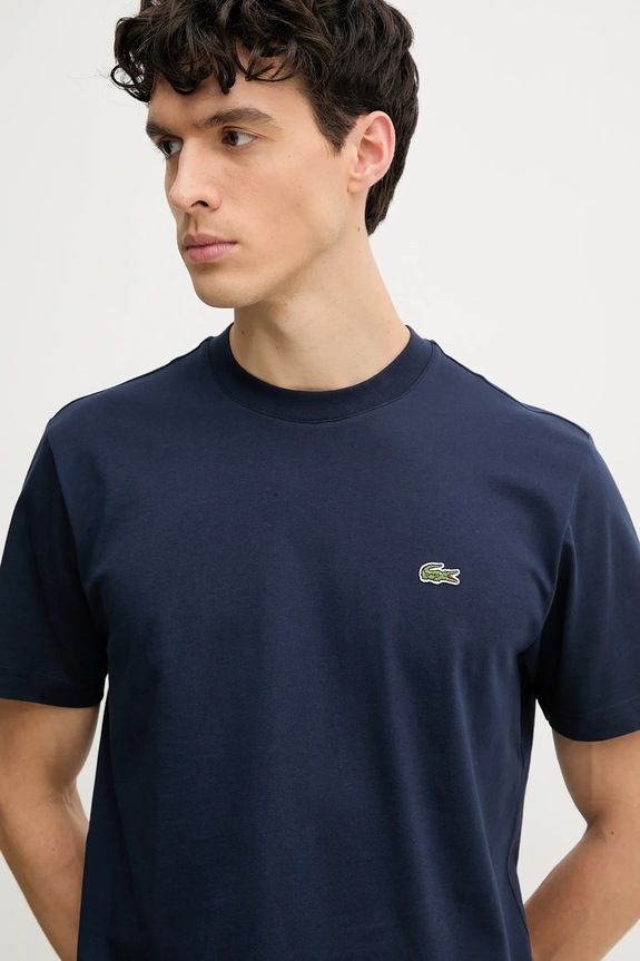 Lacoste basic tričko pánské bavlněné námořnická modř TH7318