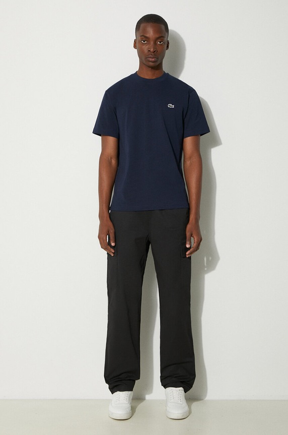 Lacoste T-shirt basic męski bawełniany TH7318 granatowy SS26