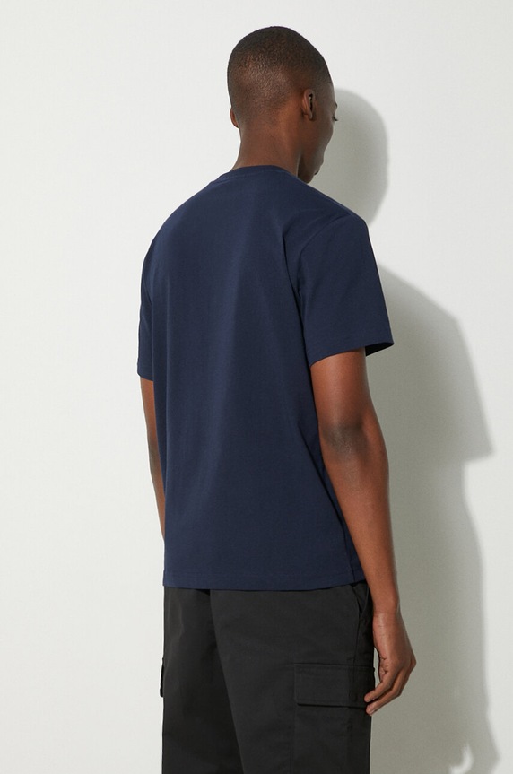 Odzież Lacoste T-shirt basic męski bawełniany TH7318 granatowy