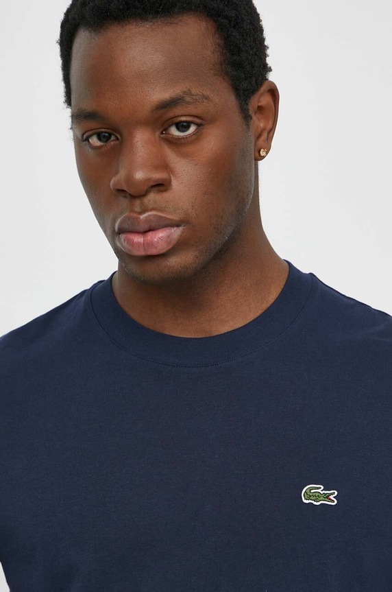 Lacoste maglietta basic da uomo in cotone blu navy TH7318