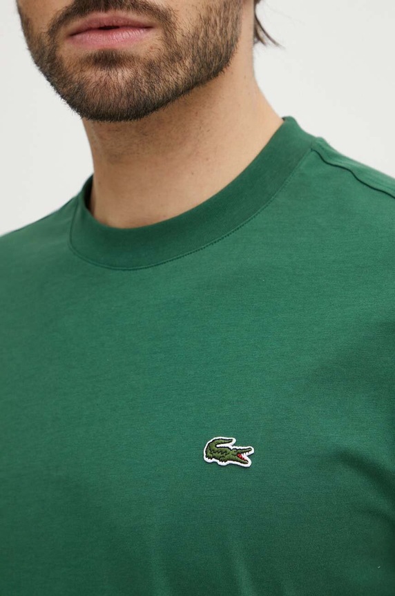 Lacoste T-shirt basic męski bawełniany TH7318 zielony