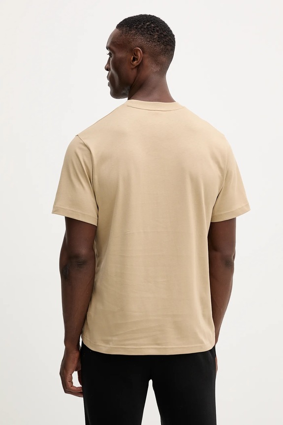 Odzież Lacoste T-shirt basic bawełniany męski TH7318 beżowy